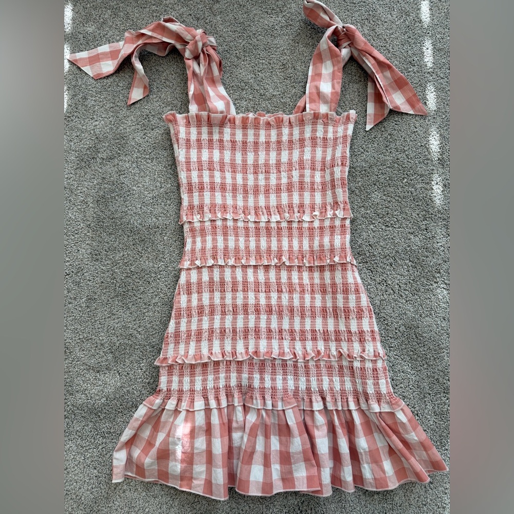 Womens Gingham Dress- Size Large